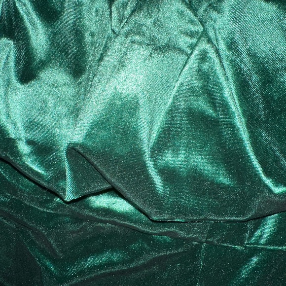 Saint Genies Velvet Frill Off Shoulder Dress - Picture 5 of 7